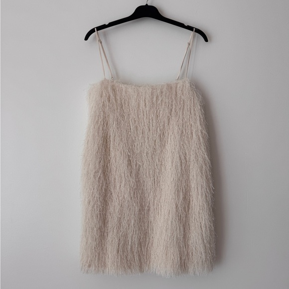 Reformation Alisha Fringe Dress Tassel in White US 6 - Picture 1 of 7